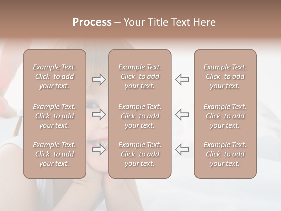 A Little Girl Laying On A Bed With Her Hands On Her Face PowerPoint Template