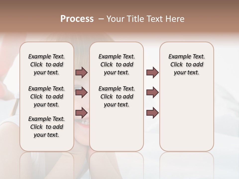 A Little Girl Laying On A Bed With Her Hands On Her Face PowerPoint Template