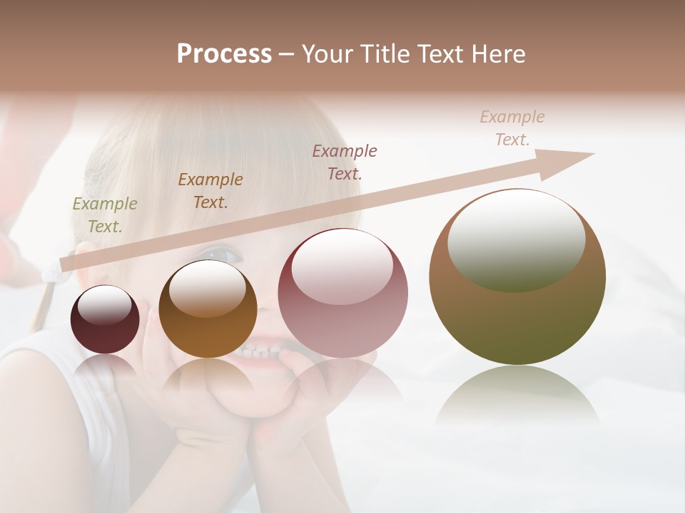 A Little Girl Laying On A Bed With Her Hands On Her Face PowerPoint Template