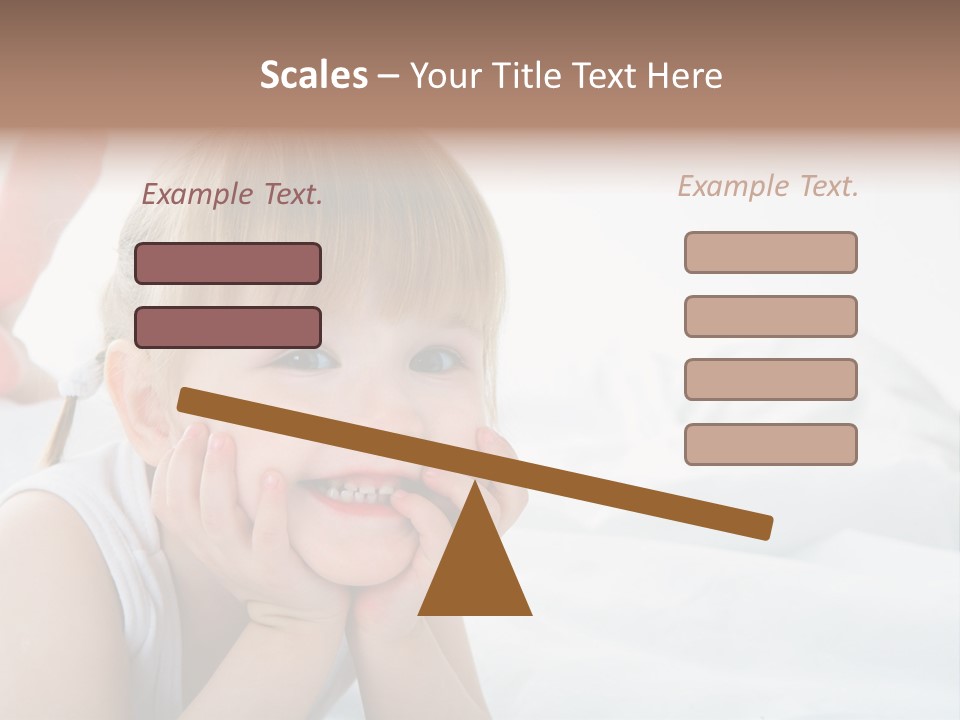 A Little Girl Laying On A Bed With Her Hands On Her Face PowerPoint Template