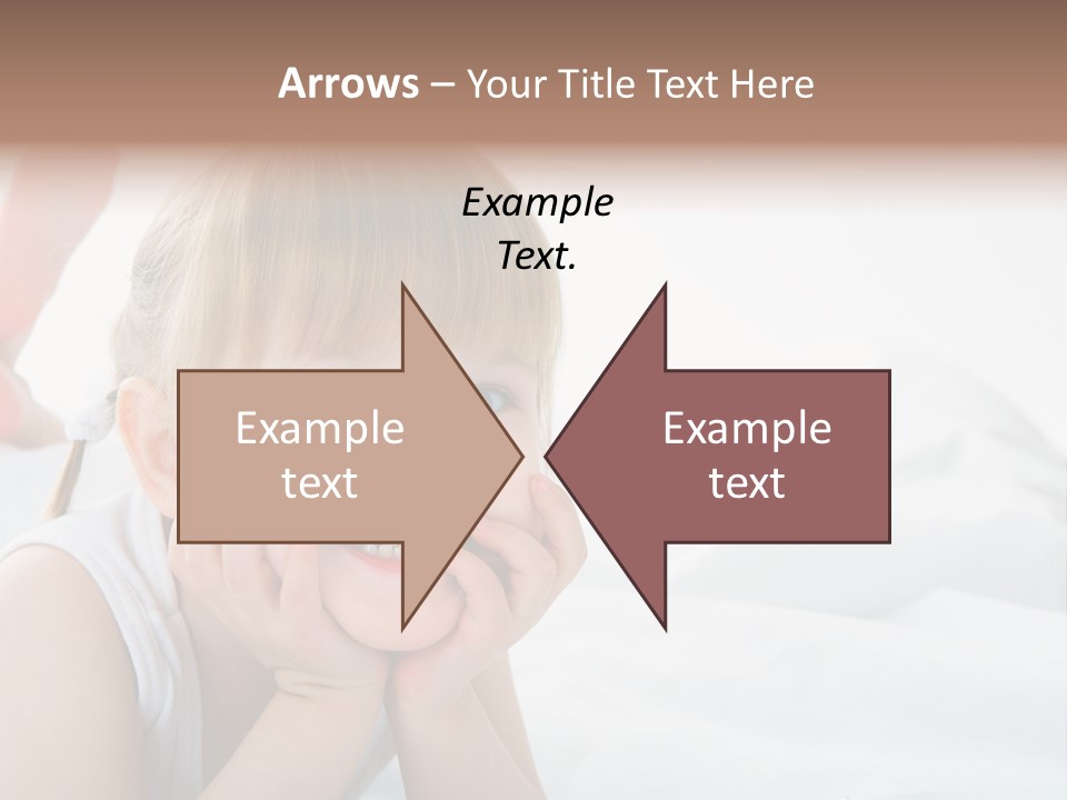 A Little Girl Laying On A Bed With Her Hands On Her Face PowerPoint Template