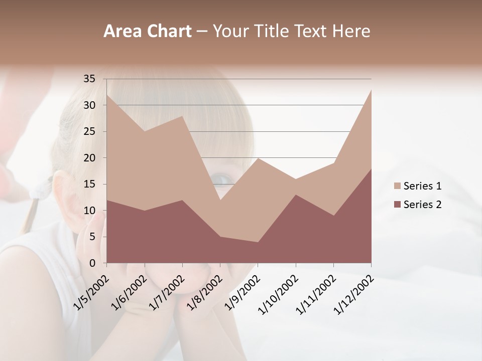 A Little Girl Laying On A Bed With Her Hands On Her Face PowerPoint Template