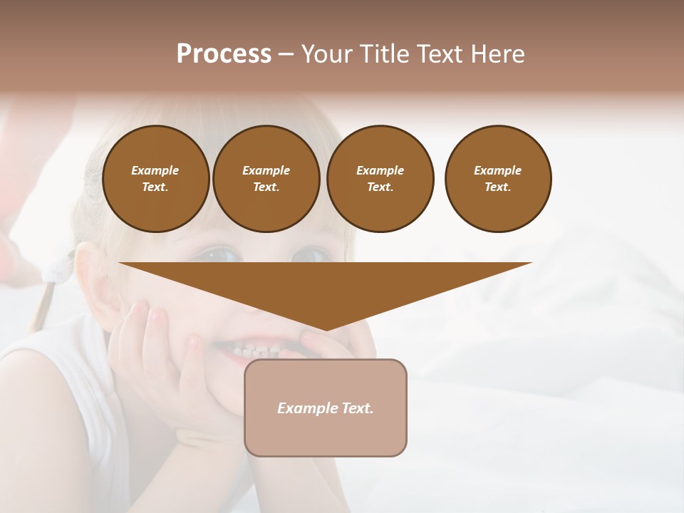 A Little Girl Laying On A Bed With Her Hands On Her Face PowerPoint Template