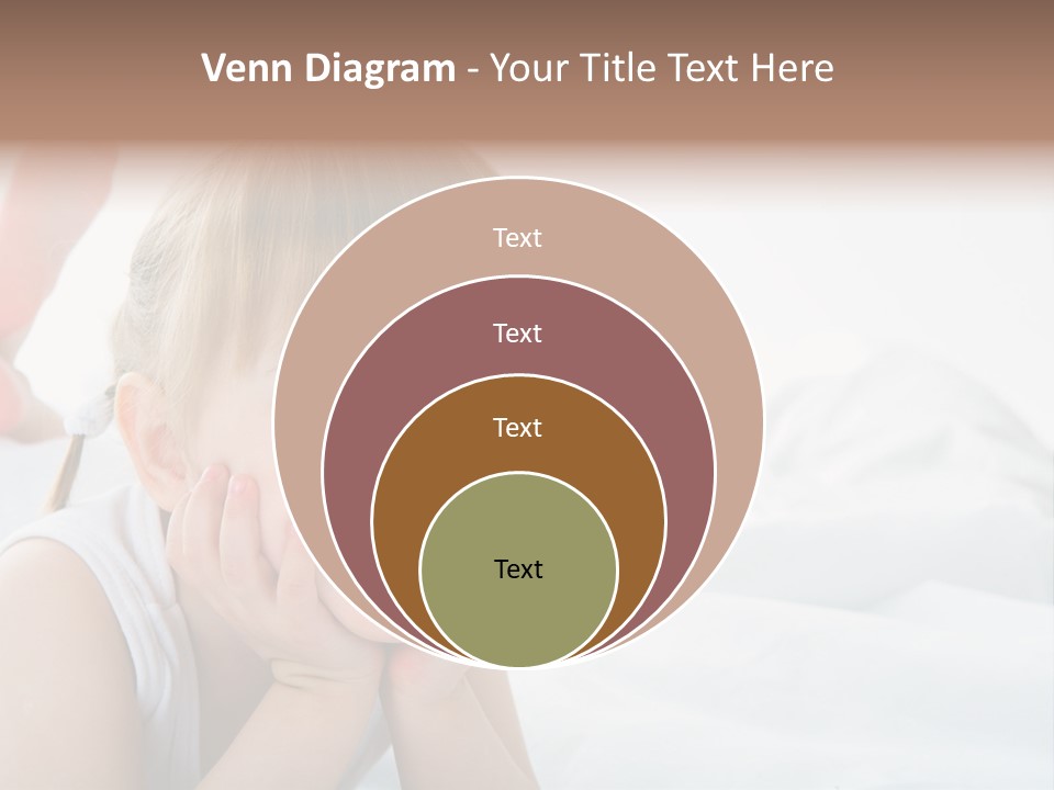 A Little Girl Laying On A Bed With Her Hands On Her Face PowerPoint Template