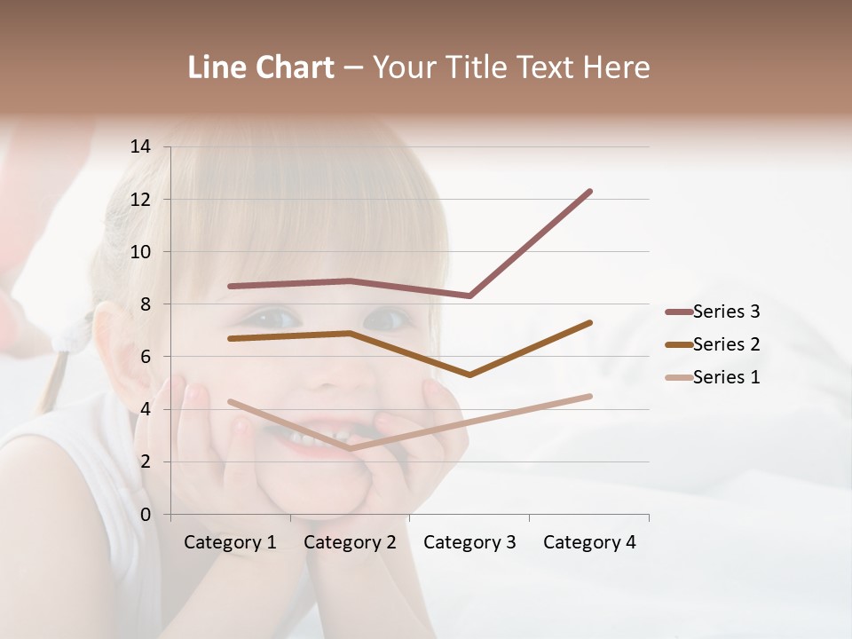 A Little Girl Laying On A Bed With Her Hands On Her Face PowerPoint Template