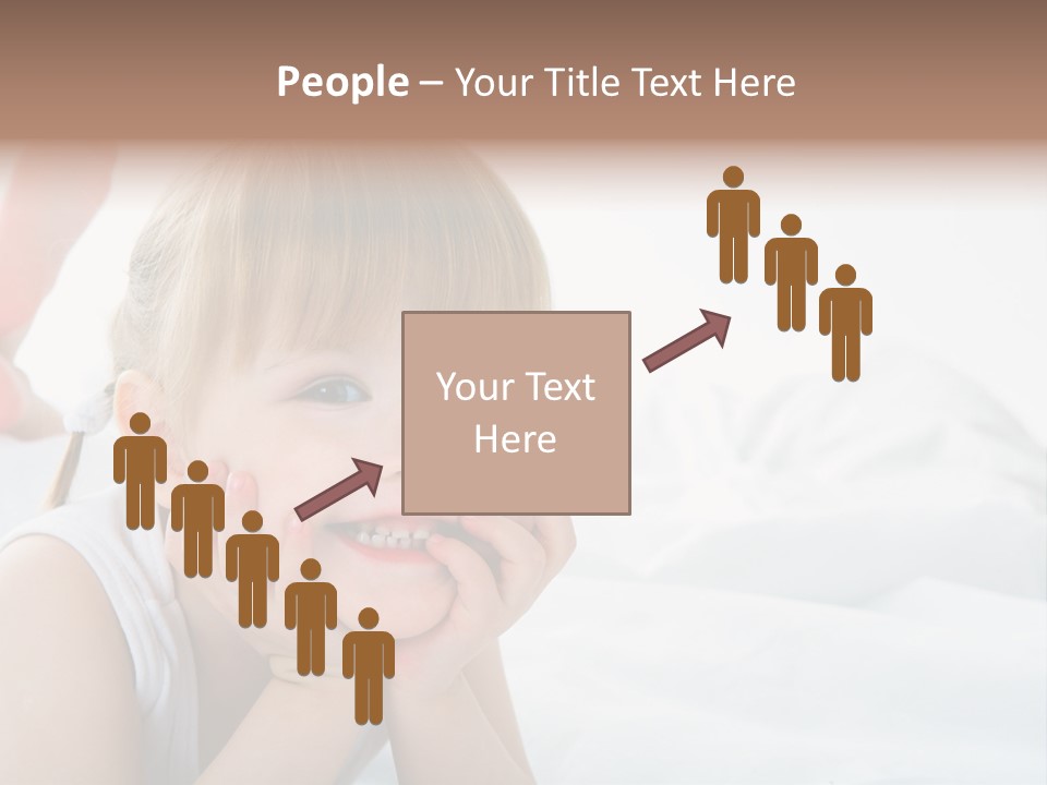 A Little Girl Laying On A Bed With Her Hands On Her Face PowerPoint Template