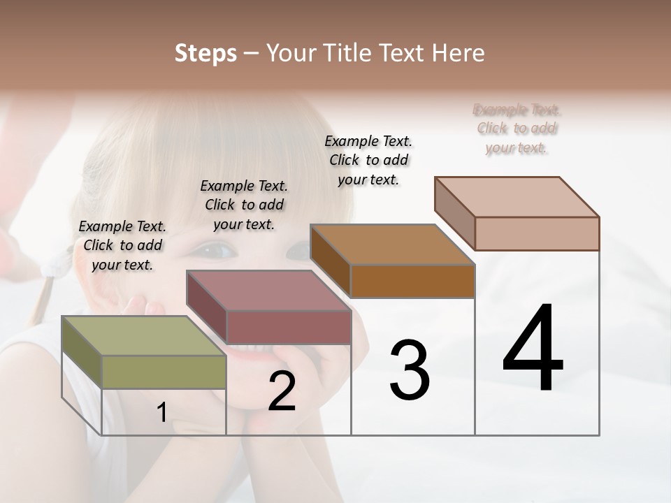 A Little Girl Laying On A Bed With Her Hands On Her Face PowerPoint Template