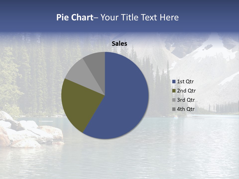A Mountain Lake Surrounded By Pine Trees With A Blue Sky PowerPoint Template