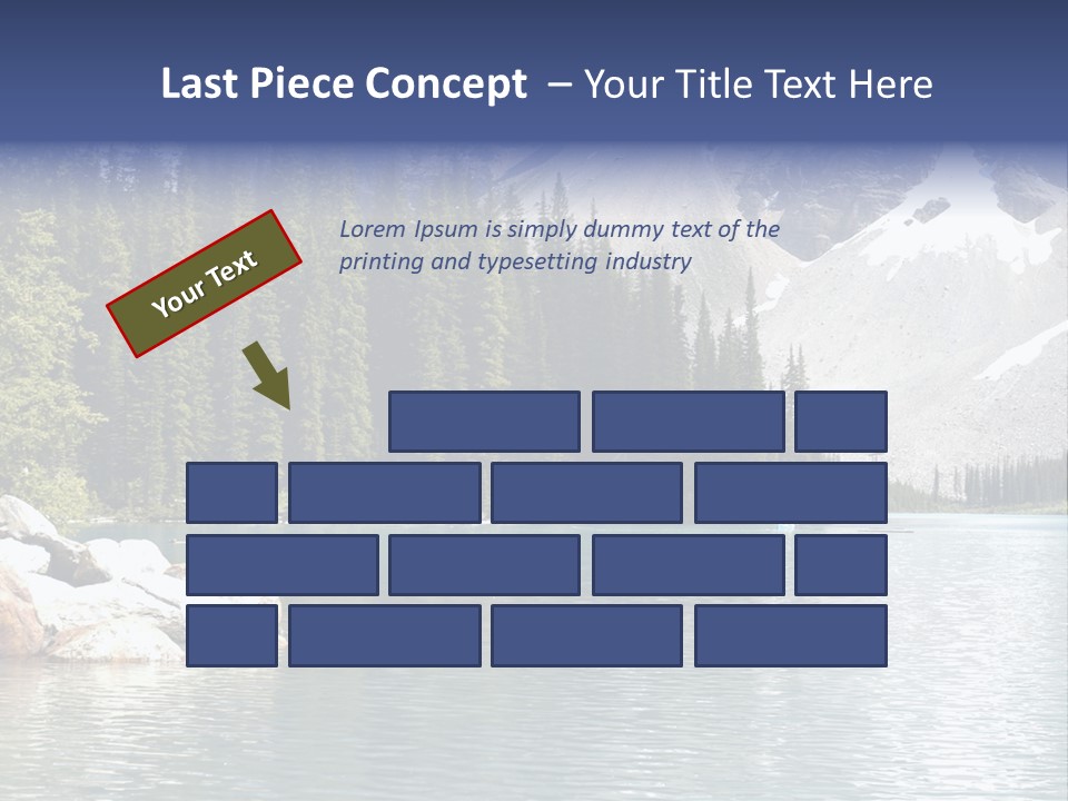 A Mountain Lake Surrounded By Pine Trees With A Blue Sky PowerPoint Template