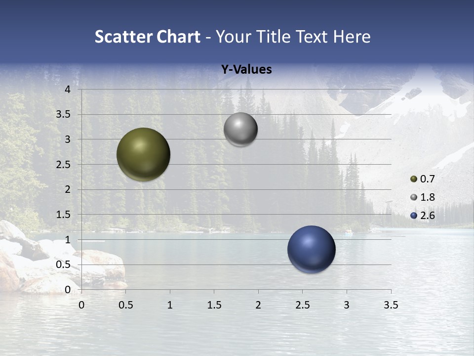 A Mountain Lake Surrounded By Pine Trees With A Blue Sky PowerPoint Template