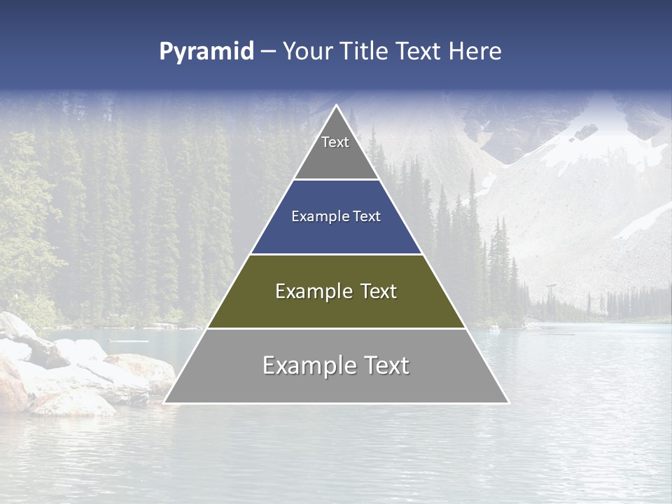 A Mountain Lake Surrounded By Pine Trees With A Blue Sky PowerPoint Template