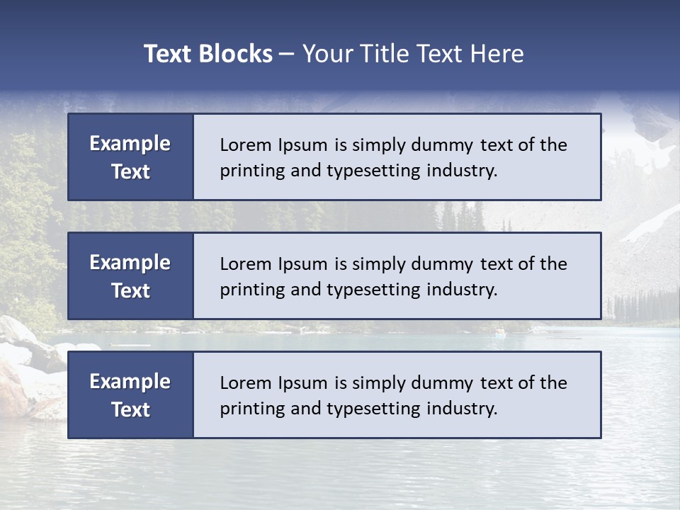 A Mountain Lake Surrounded By Pine Trees With A Blue Sky PowerPoint Template
