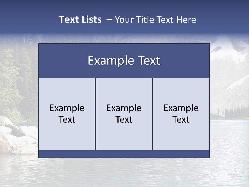 A Mountain Lake Surrounded By Pine Trees With A Blue Sky PowerPoint Template