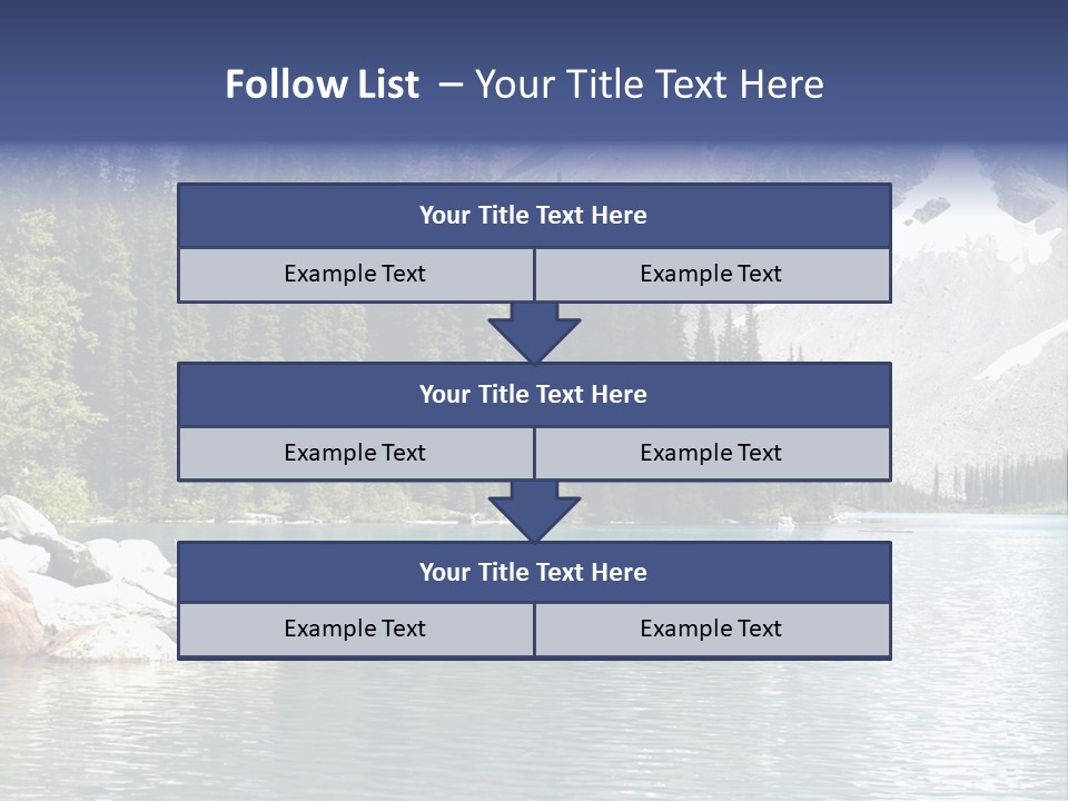 A Mountain Lake Surrounded By Pine Trees With A Blue Sky PowerPoint Template