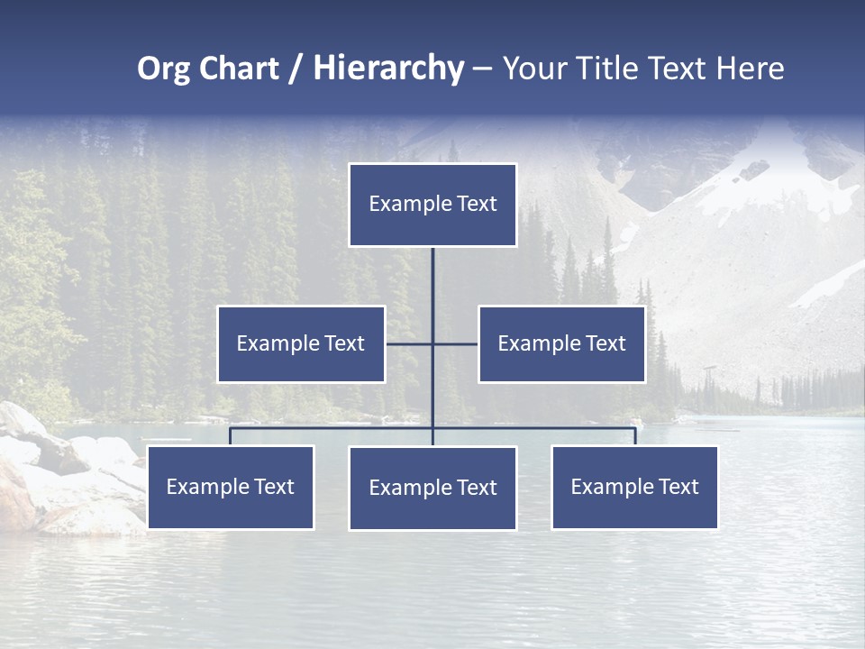 A Mountain Lake Surrounded By Pine Trees With A Blue Sky PowerPoint Template