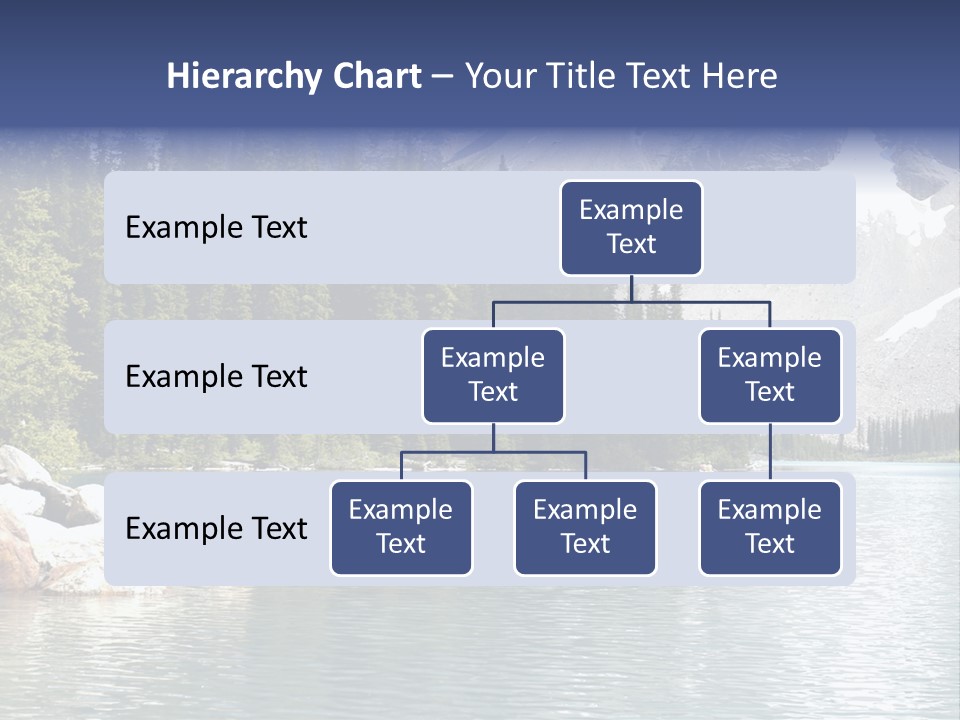 A Mountain Lake Surrounded By Pine Trees With A Blue Sky PowerPoint Template