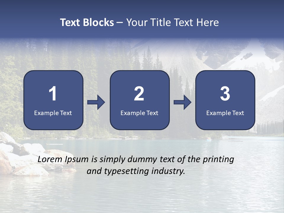 A Mountain Lake Surrounded By Pine Trees With A Blue Sky PowerPoint Template