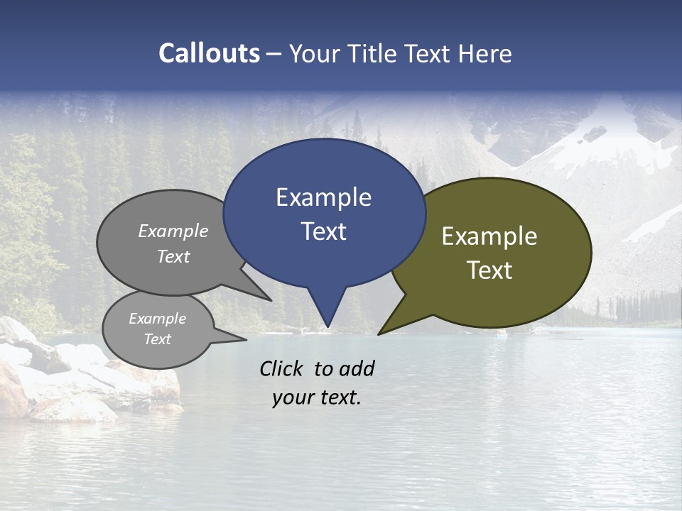 A Mountain Lake Surrounded By Pine Trees With A Blue Sky PowerPoint Template