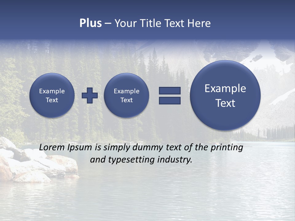 A Mountain Lake Surrounded By Pine Trees With A Blue Sky PowerPoint Template