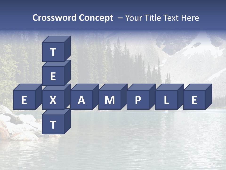 A Mountain Lake Surrounded By Pine Trees With A Blue Sky PowerPoint Template