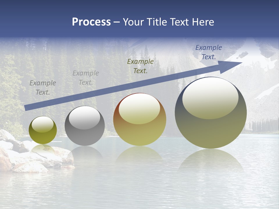 A Mountain Lake Surrounded By Pine Trees With A Blue Sky PowerPoint Template