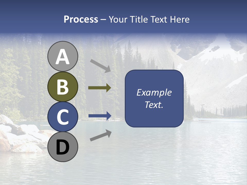 A Mountain Lake Surrounded By Pine Trees With A Blue Sky PowerPoint Template