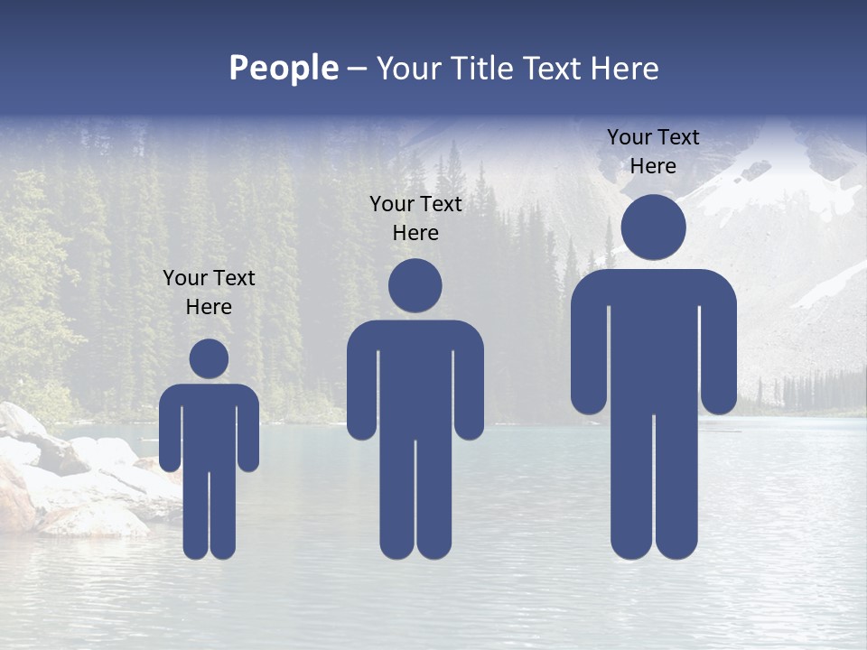 A Mountain Lake Surrounded By Pine Trees With A Blue Sky PowerPoint Template