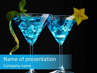 Liquid Cold Drink PowerPoint Template