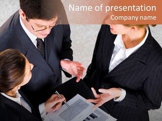 Female Plan Man PowerPoint Template