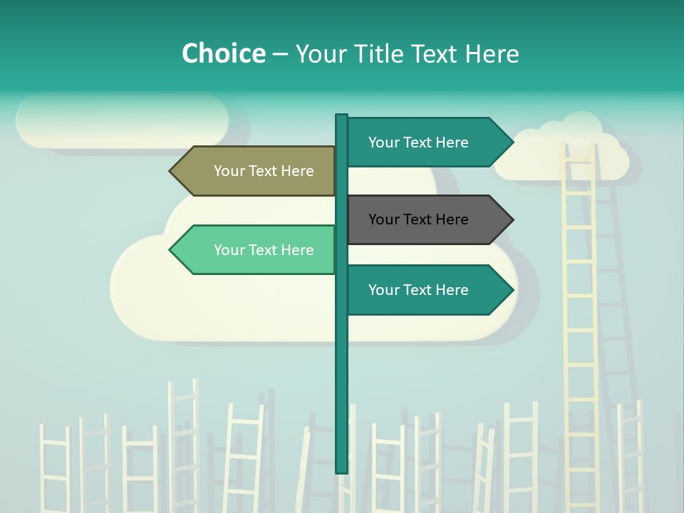 Climb Development Shape PowerPoint Template