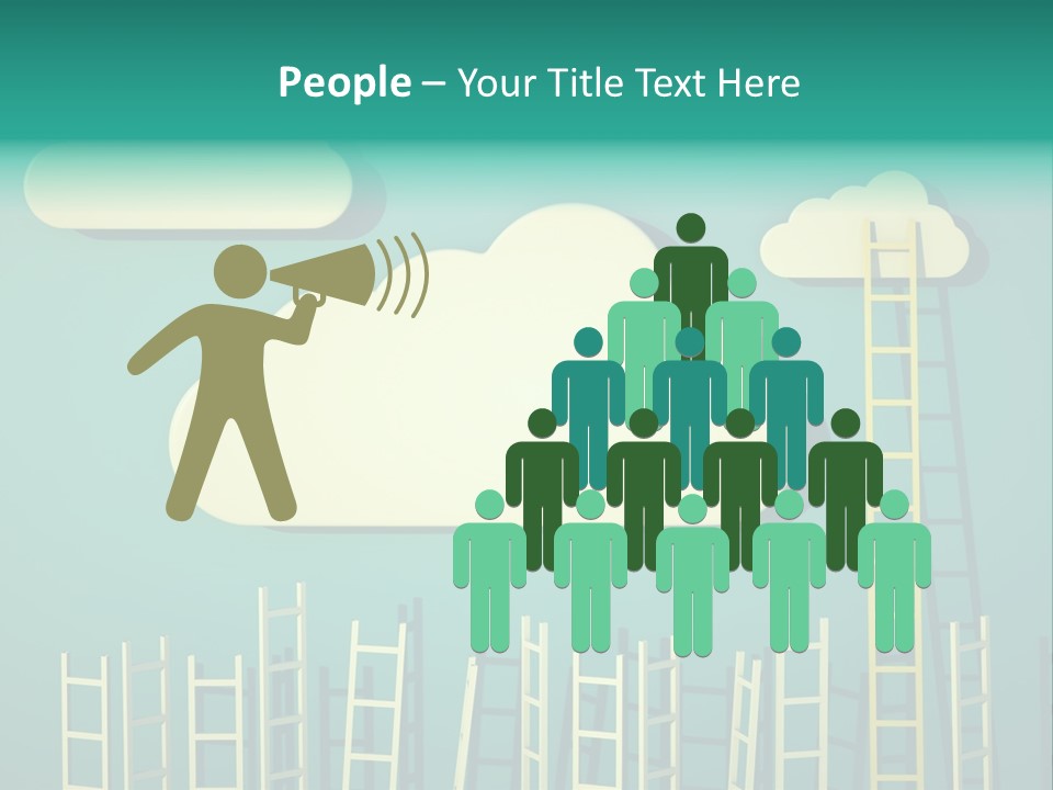 Climb Development Shape PowerPoint Template