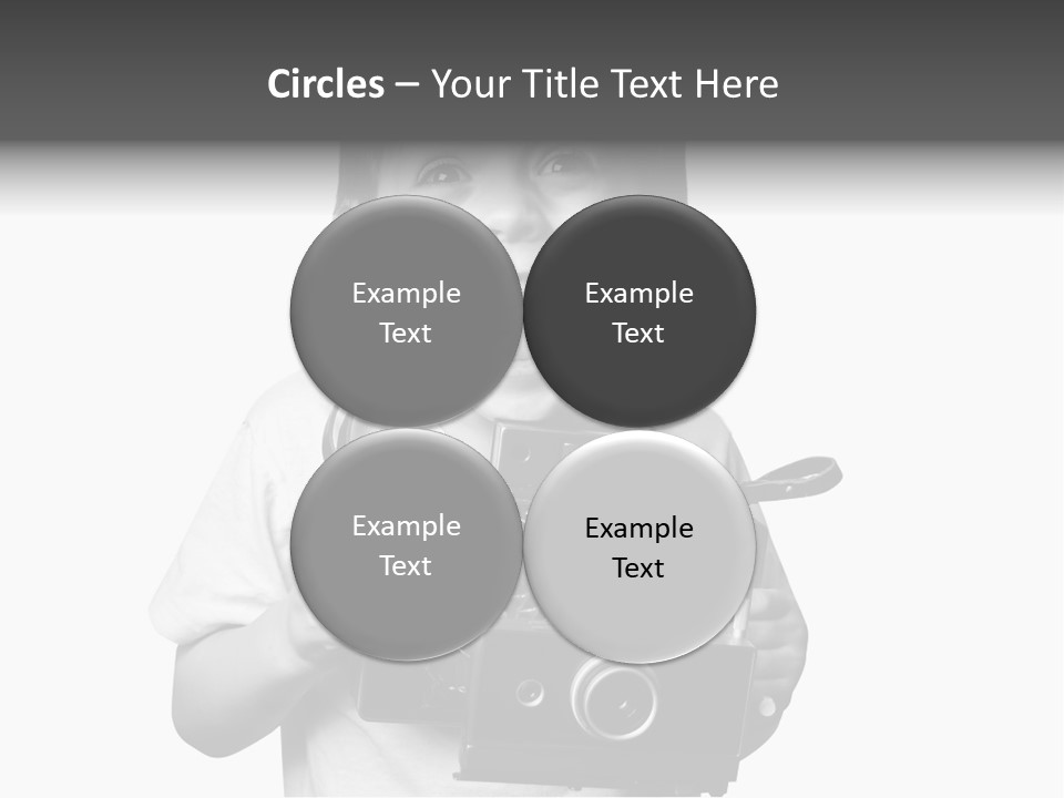 Caucasian Shutter Image PowerPoint Template
