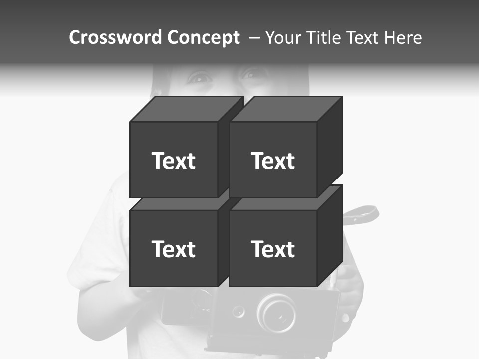 Caucasian Shutter Image PowerPoint Template