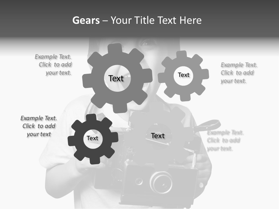 Caucasian Shutter Image PowerPoint Template