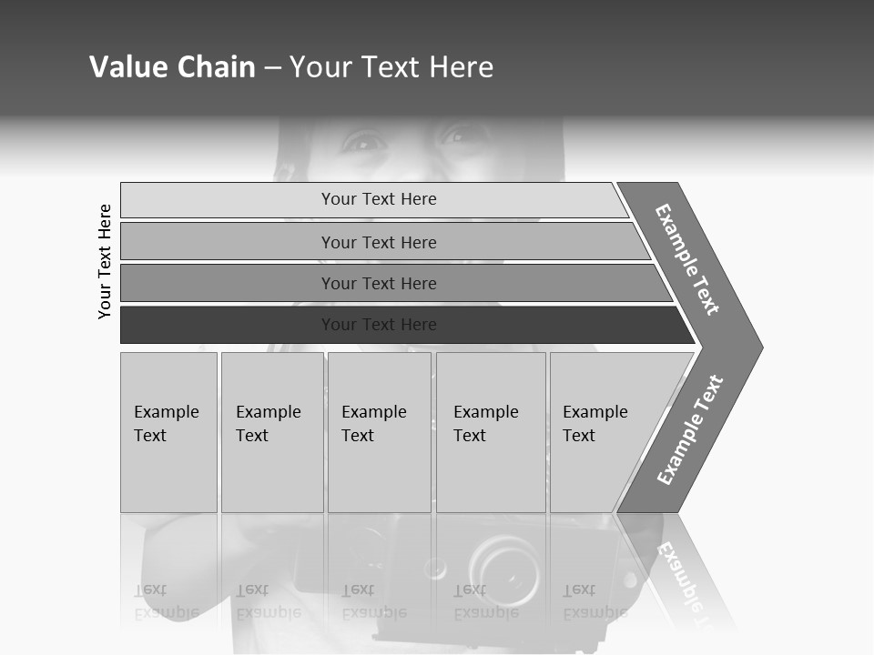 Caucasian Shutter Image PowerPoint Template