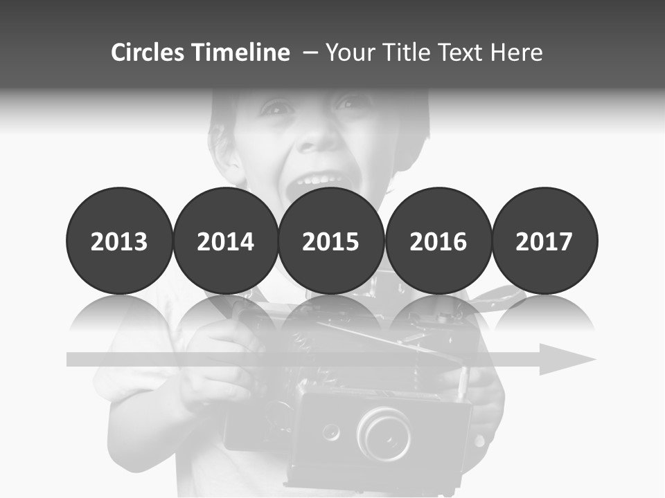 Caucasian Shutter Image PowerPoint Template