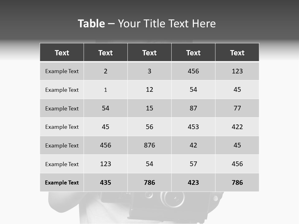 Caucasian Shutter Image PowerPoint Template