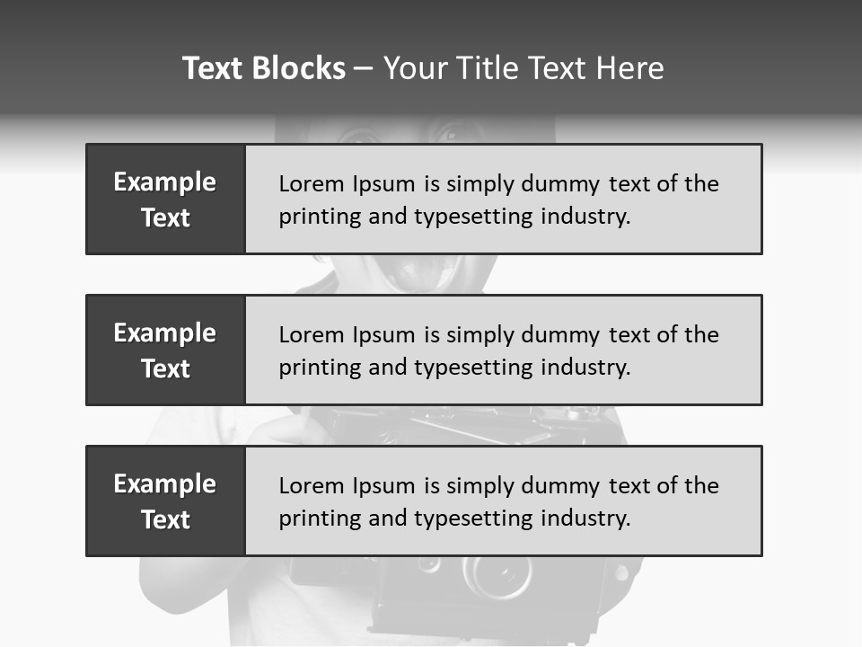 Caucasian Shutter Image PowerPoint Template