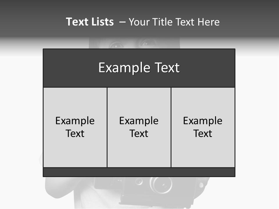 Caucasian Shutter Image PowerPoint Template
