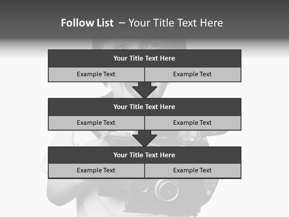 Caucasian Shutter Image PowerPoint Template