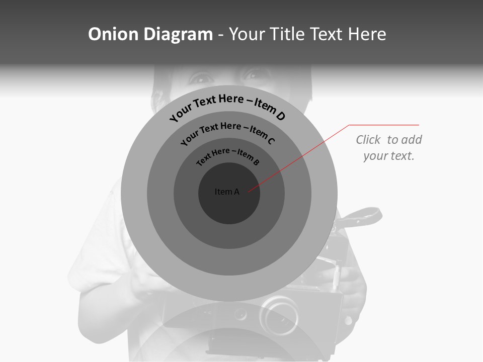 Caucasian Shutter Image PowerPoint Template