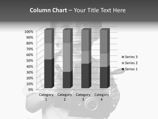 Caucasian Shutter Image PowerPoint Template