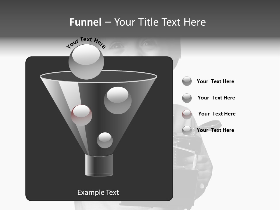 Caucasian Shutter Image PowerPoint Template