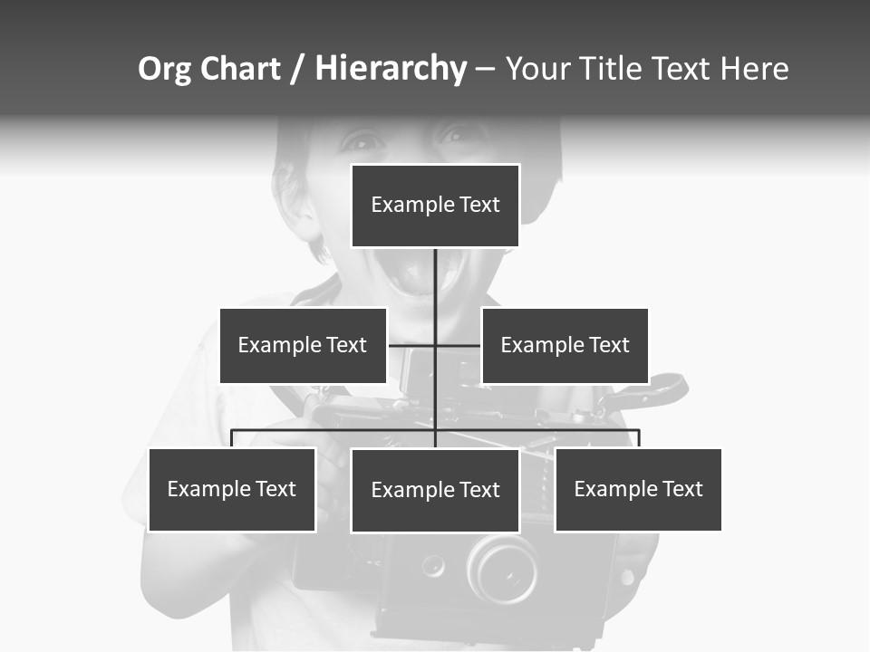 Caucasian Shutter Image PowerPoint Template