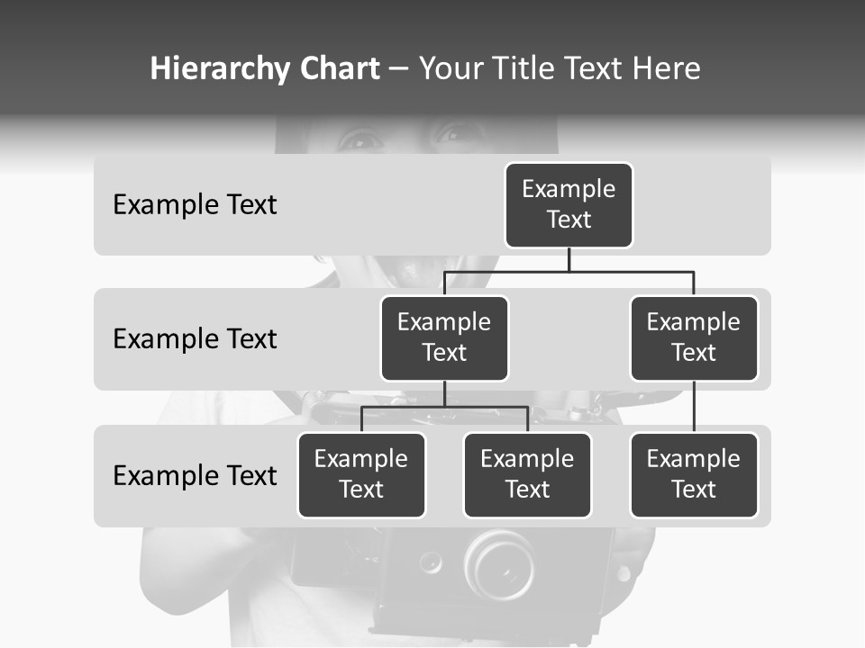 Caucasian Shutter Image PowerPoint Template
