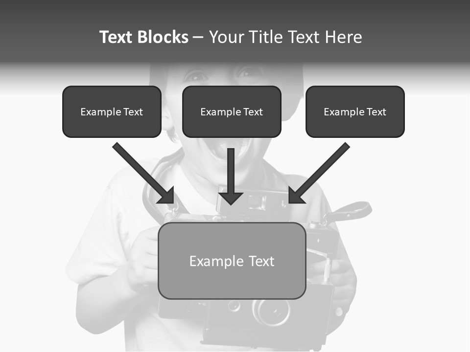 Caucasian Shutter Image PowerPoint Template