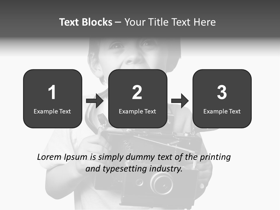 Caucasian Shutter Image PowerPoint Template