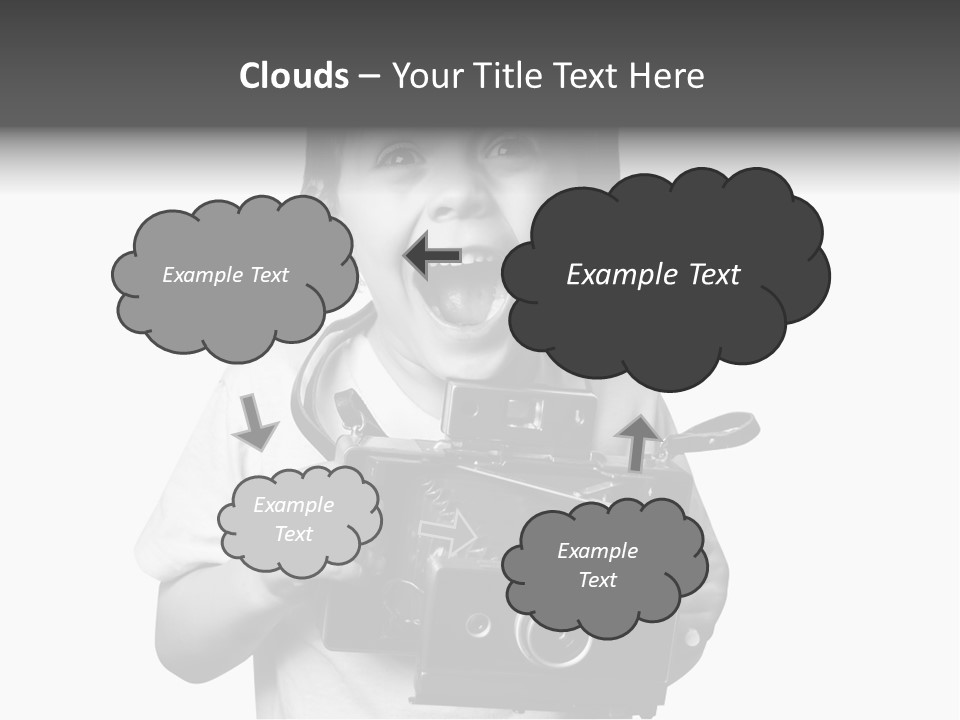 Caucasian Shutter Image PowerPoint Template