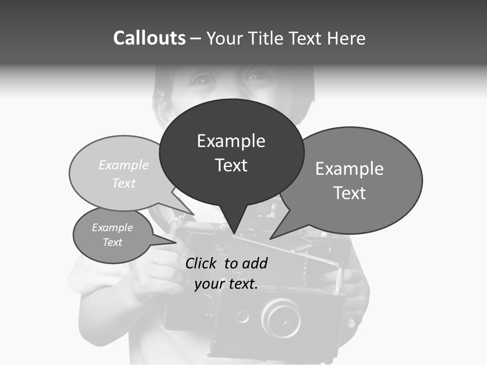 Caucasian Shutter Image PowerPoint Template