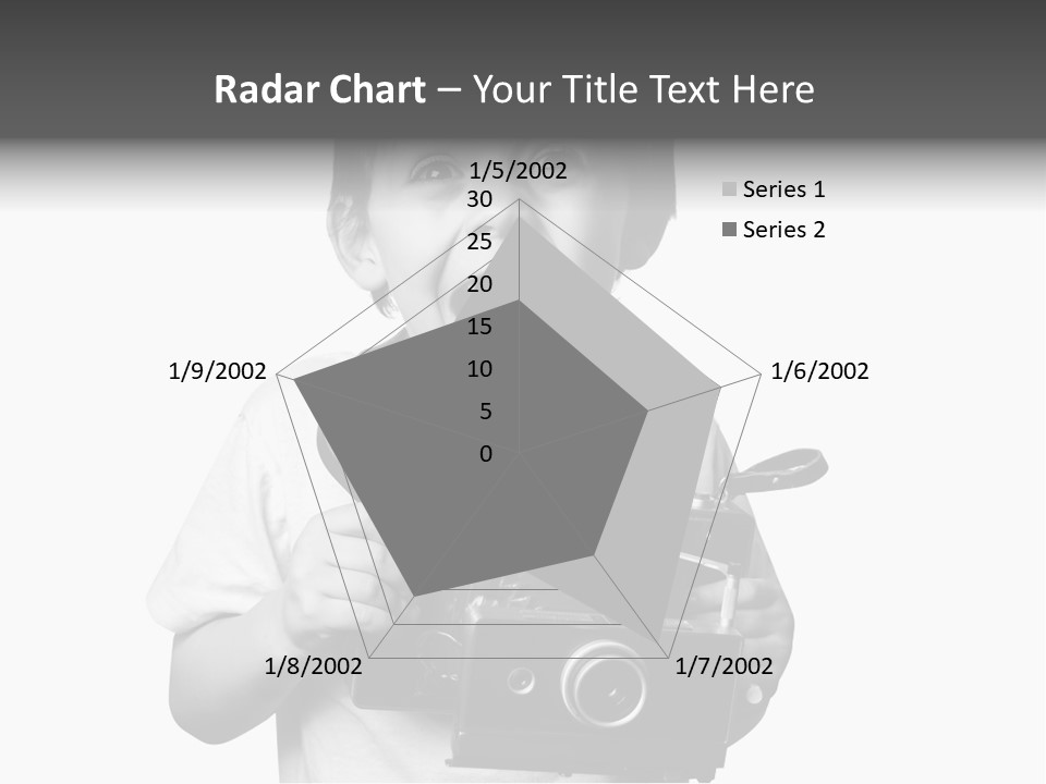 Caucasian Shutter Image PowerPoint Template